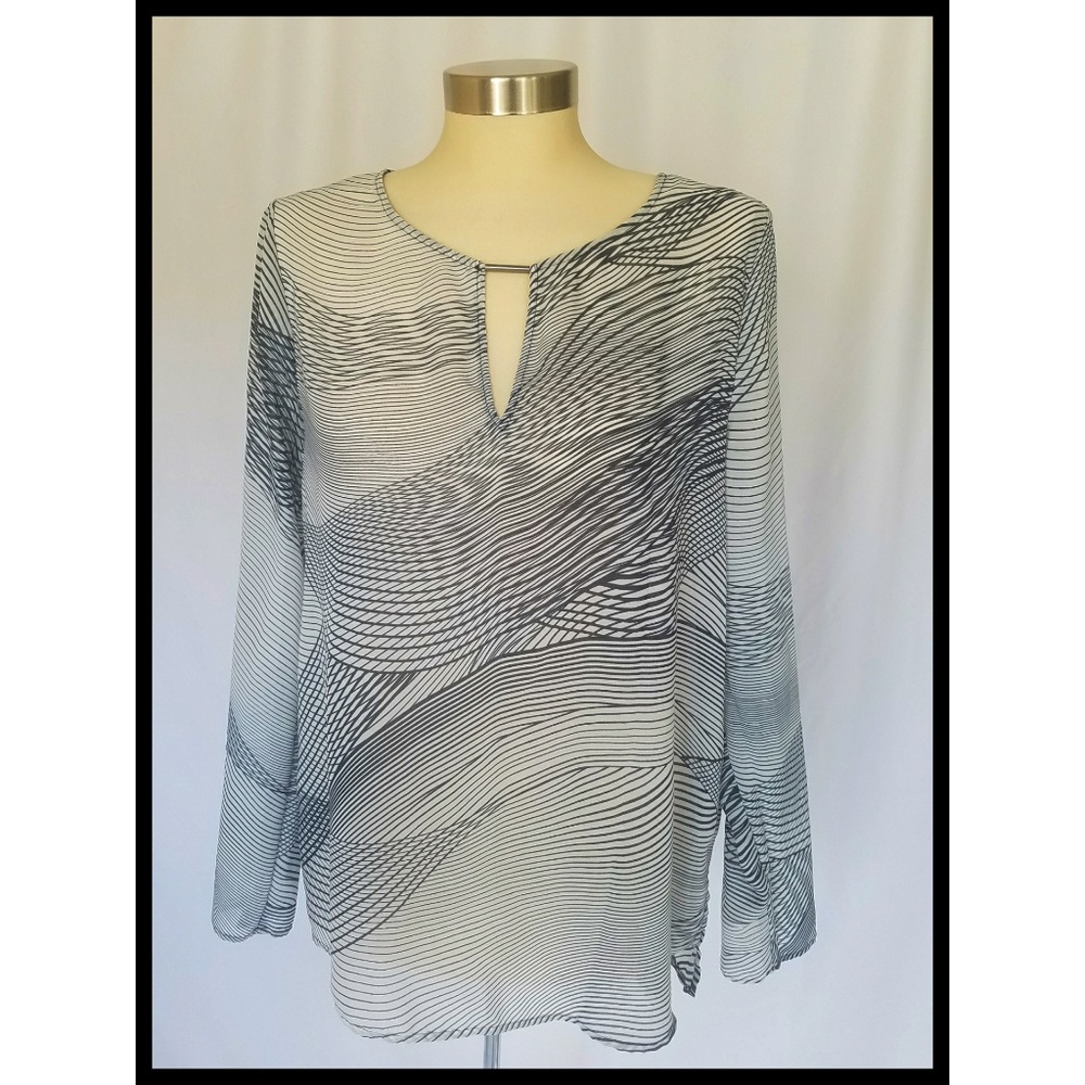 Banana Republic Blue and White Blouse